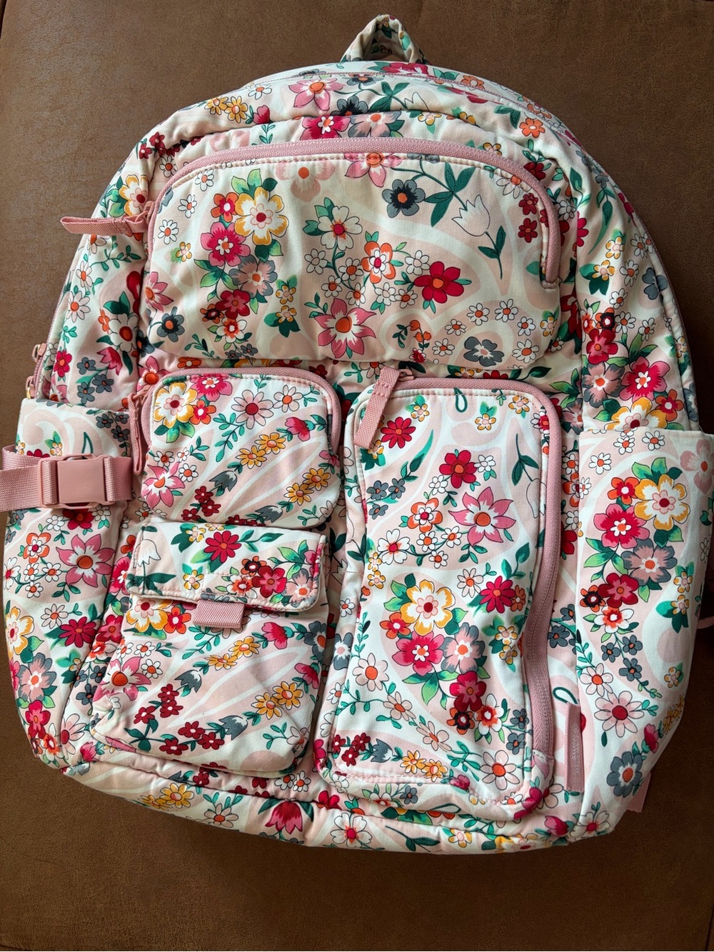 Vera Bradley Utility Large Backpack – Floral Pink Multicolor